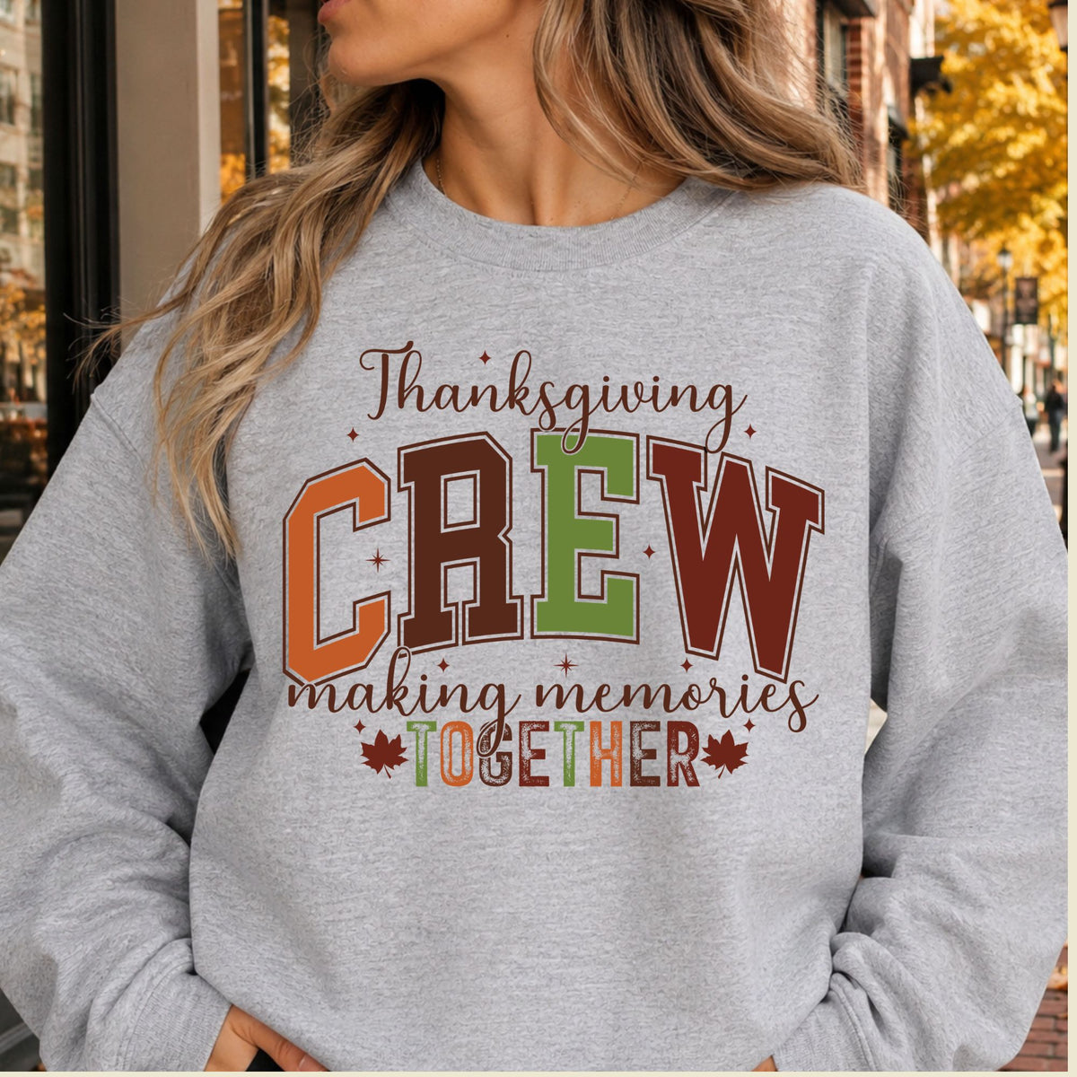 Thanksgiving Crew T-Shirt, Making Memories Together Family Graphic Tee, Matching Thanksgiving Shirt