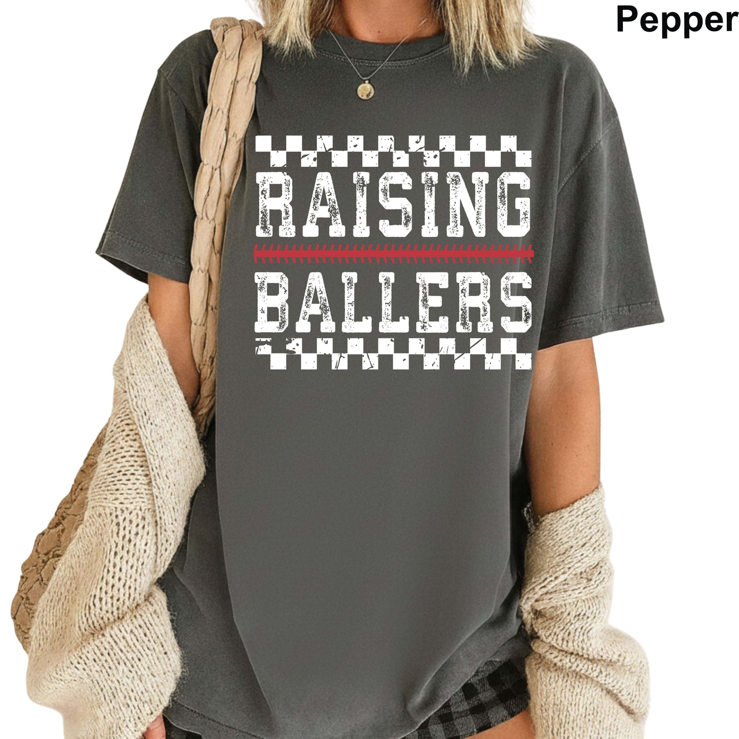 Basketball Comfort Colors T Shirt Raising Baller Apparel Game Day Soccer Mom Tees Basketball Mom Gift Shirts