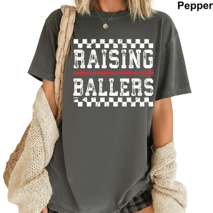 Basketball Comfort Colors T Shirt Raising Baller Apparel Game Day Soccer Mom Tees Basketball Mom Gift Shirts