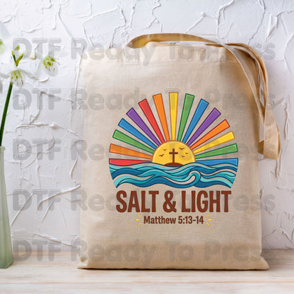 Salt and Light DTF Transfer Ready to Press