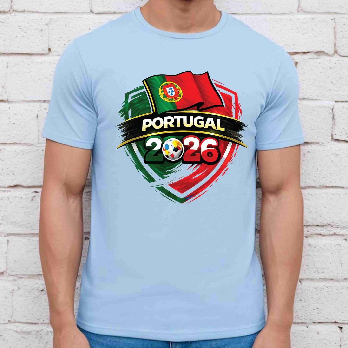 Portugal World Cup 2026 DTF Transfer Ready to Press Seleção das Quinas Soccer Heat Transfer For Shirts Football Supporter UV Sticker Prints