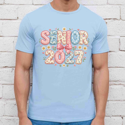 Senior 2027 DTF Gang Sheet Senior Sunrise Premade DTF Transfer Ready to Press Leopard Bow Graduation Heat Transfer For Shirts Trendy