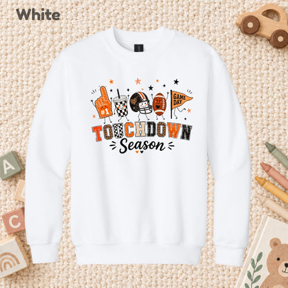 Touchdown Season Football T-Shirt, Game Day Fall Tee for Toddler and Kids
