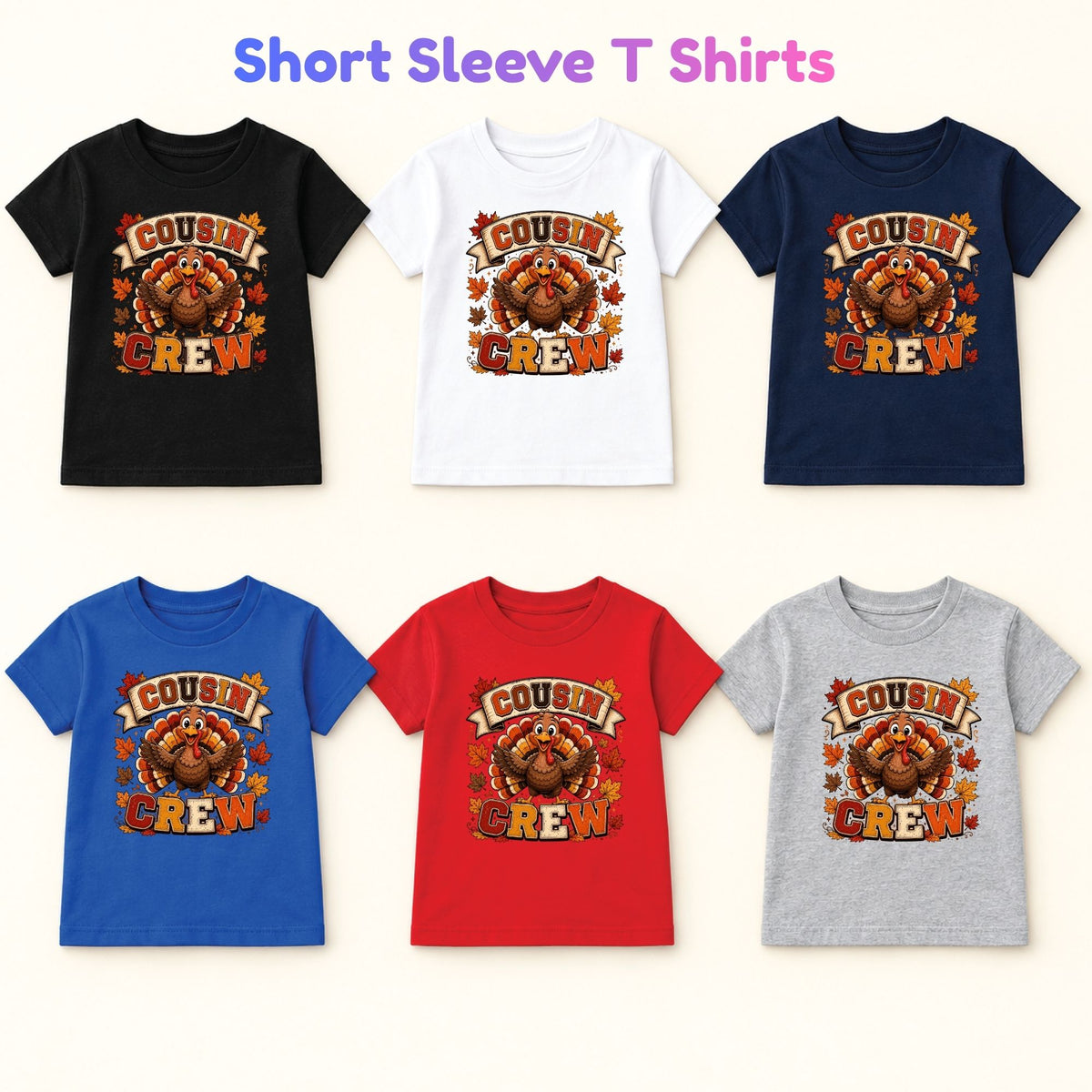Cousin Crew Thanksgiving T Shirt Childrens Tee