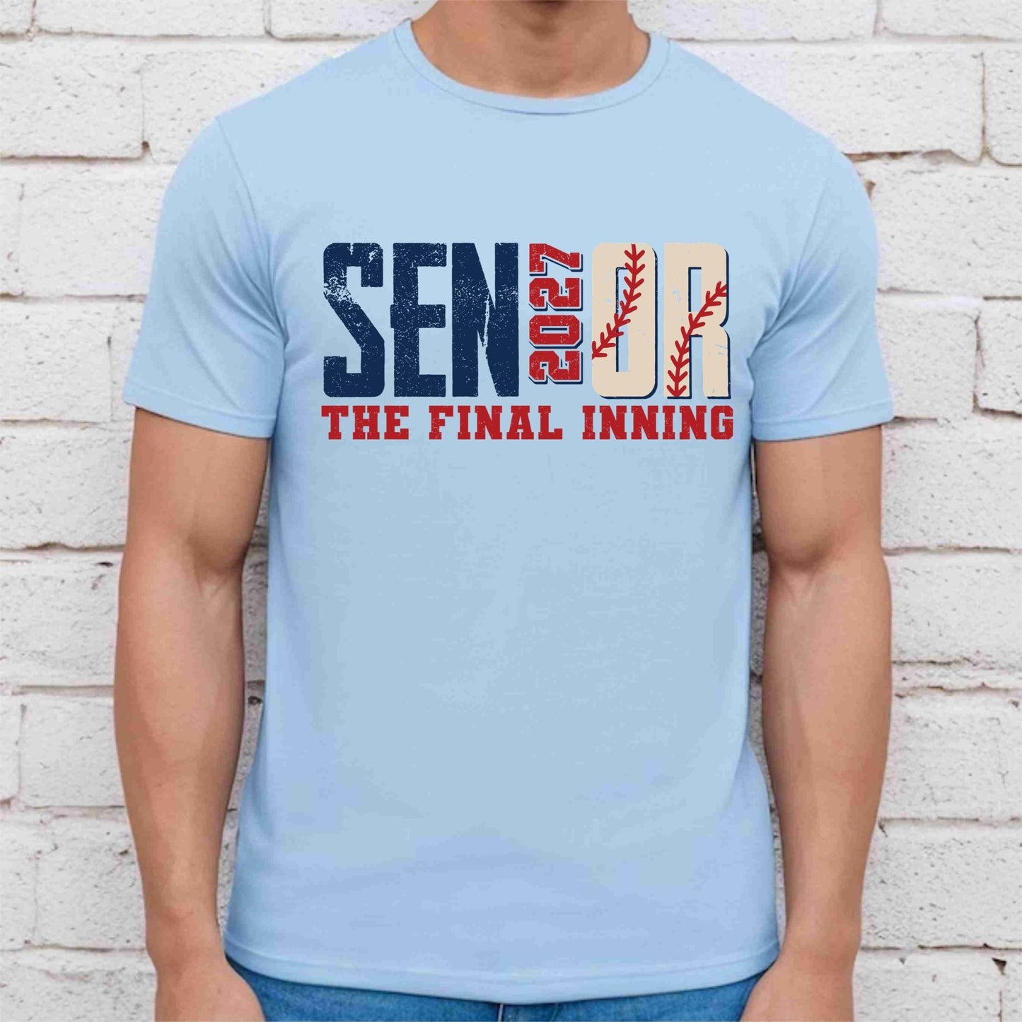Senior 2027 The Final Inning DTF Transfer Ready to Press Sports Heat Transfer for Shirts Baseball Varsity Letters Graphic Tee