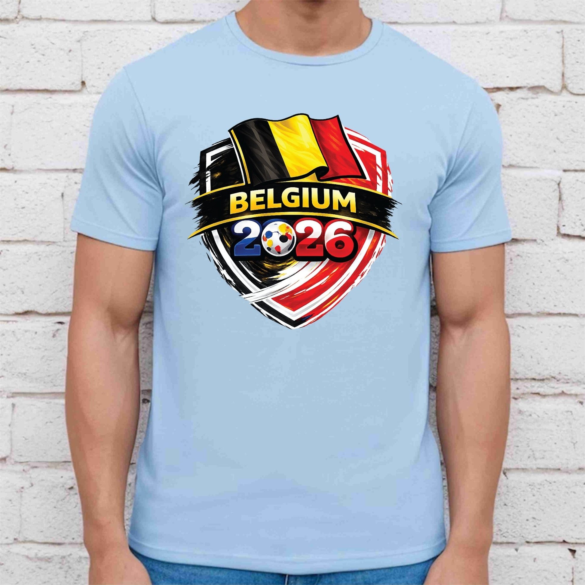 Belgium World Cup 2026 DTF Transfer Ready to Press Red Devils Soccer Heat Transfer For Shirts Football Supporter UV Sticker Prints