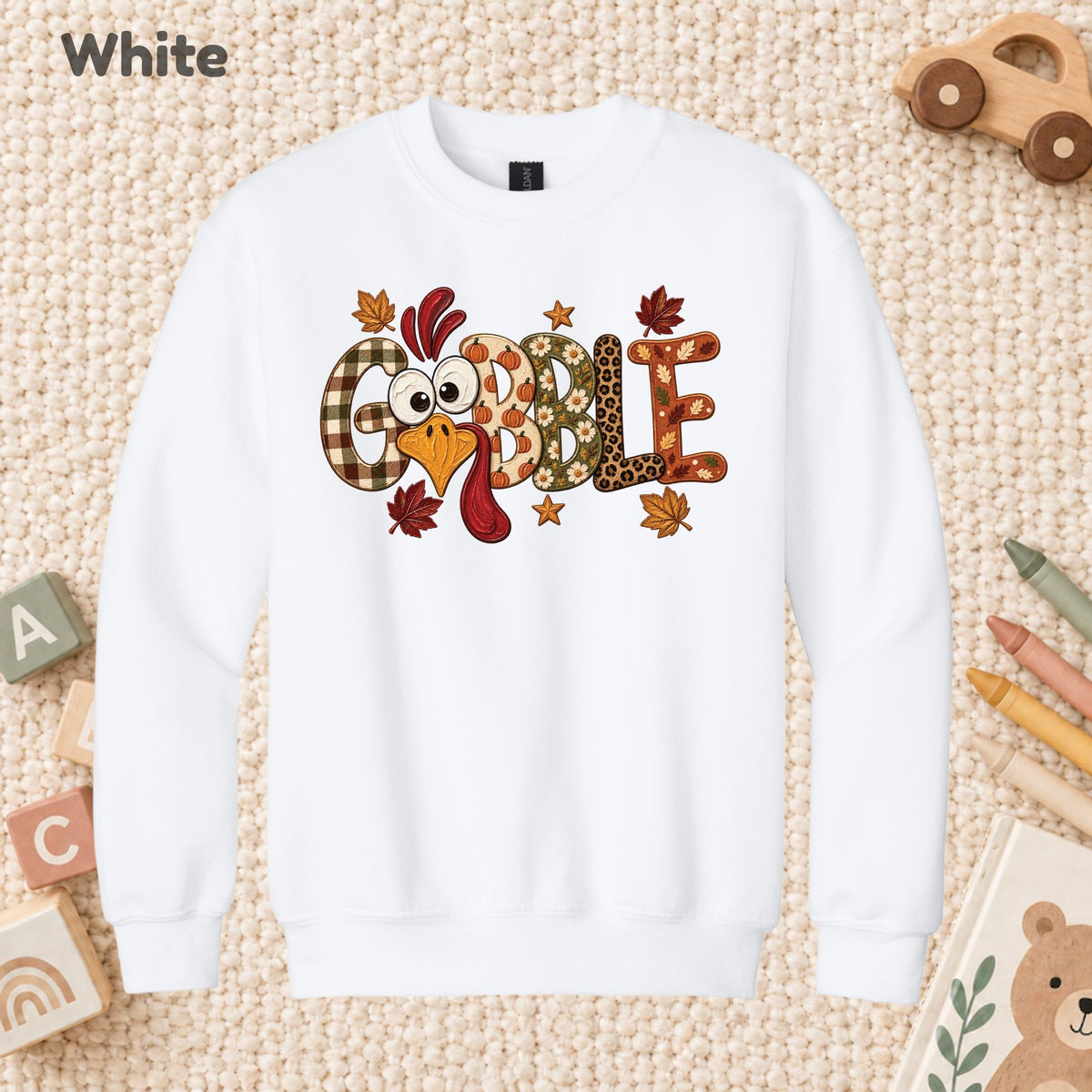 Gobble Turkey T-Shirt, Plaid Leopard Thanksgiving Tee, Funny Fall Sweatshirt