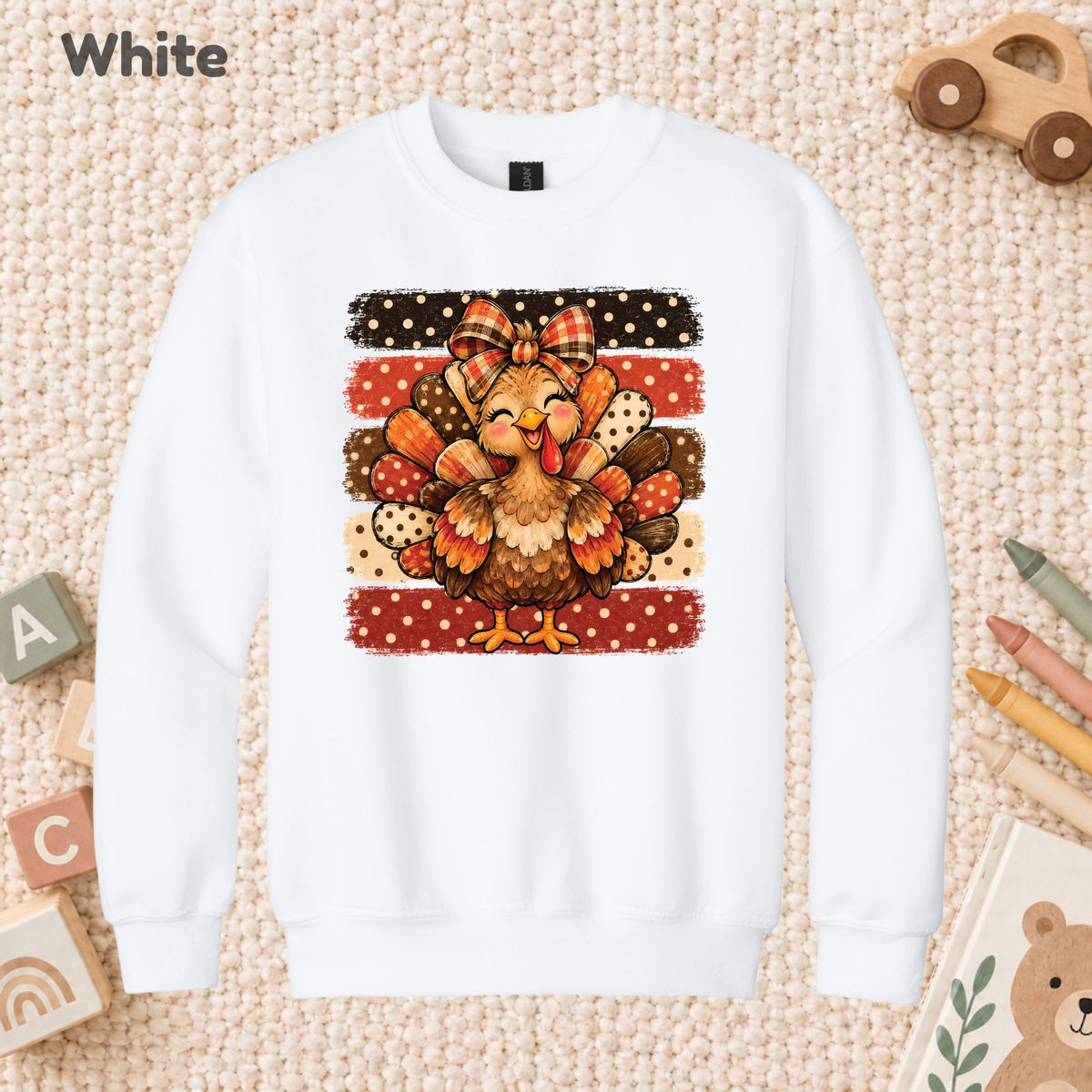 Cute Turkey Bow T-Shirt, Polka Dot Thanksgiving Tee, Striped Fall Sweatshirt