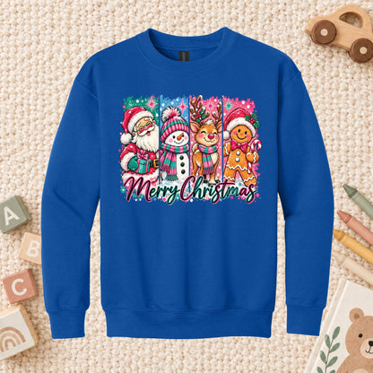 Christmas Characters T-Shirt, Santa Snowman Reindeer Gingerbread Tee, Holiday Sweatshirt