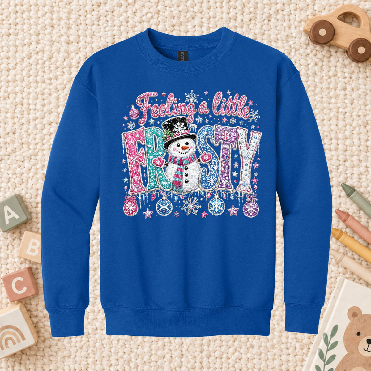 Feeling a Little Frosty T-Shirt, Cute Snowman Christmas Tee, Winter Holiday Sweatshirt