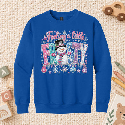 Feeling a Little Frosty T-Shirt, Cute Snowman Christmas Tee, Winter Holiday Sweatshirt