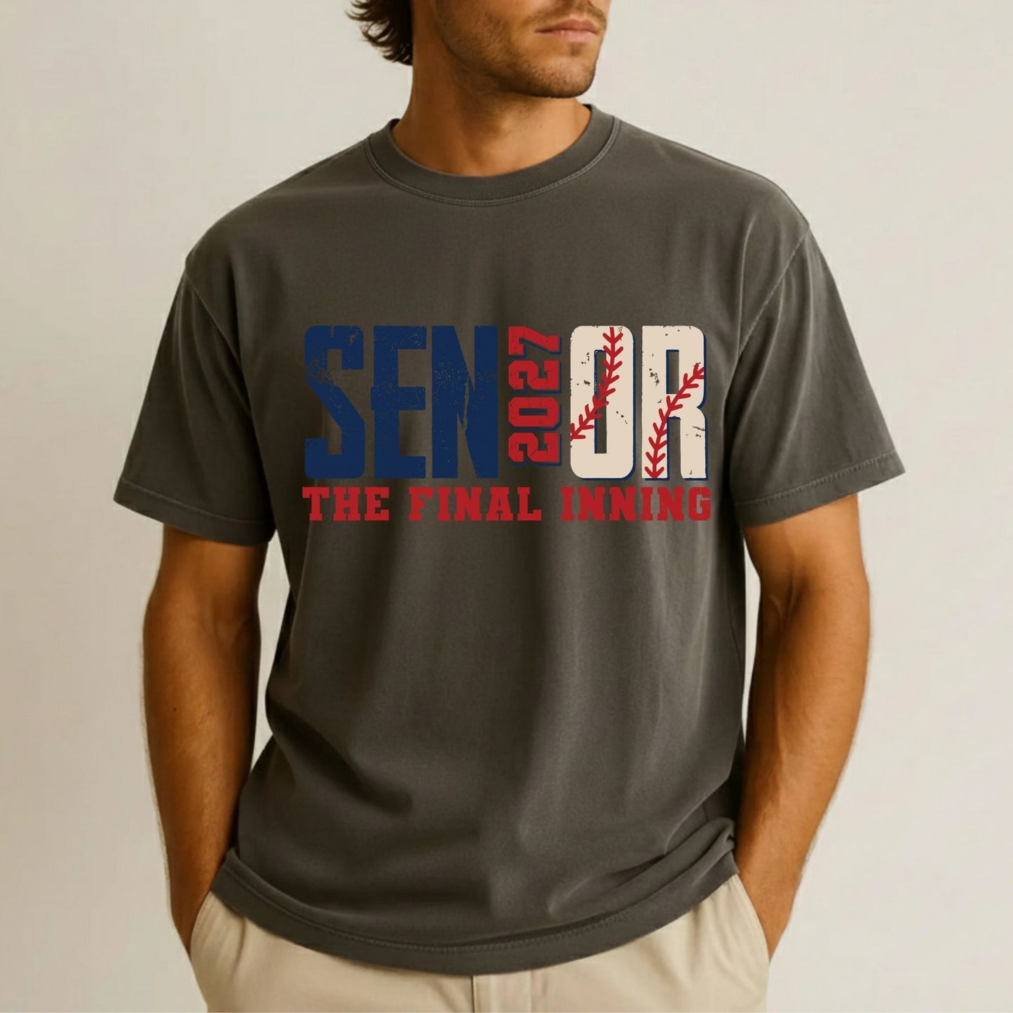 Senior 2027 The Final Inning DTF Transfer Ready to Press Sports Heat Transfer for Shirts Baseball Varsity Letters Graphic Tee