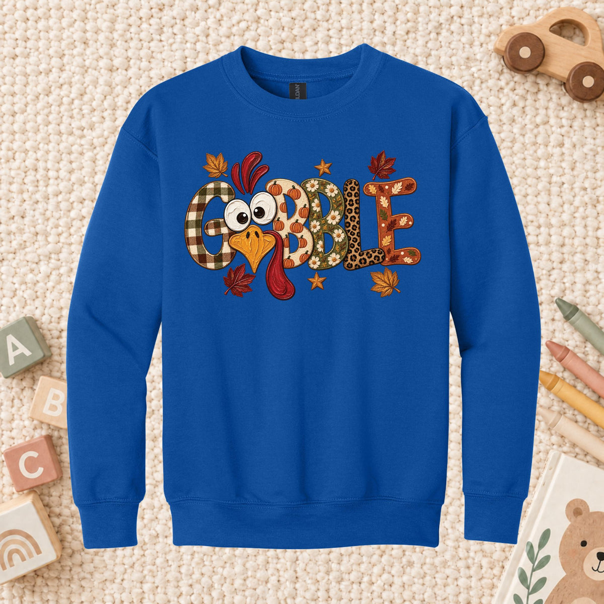 Gobble Turkey T-Shirt, Plaid Leopard Thanksgiving Tee, Funny Fall Sweatshirt