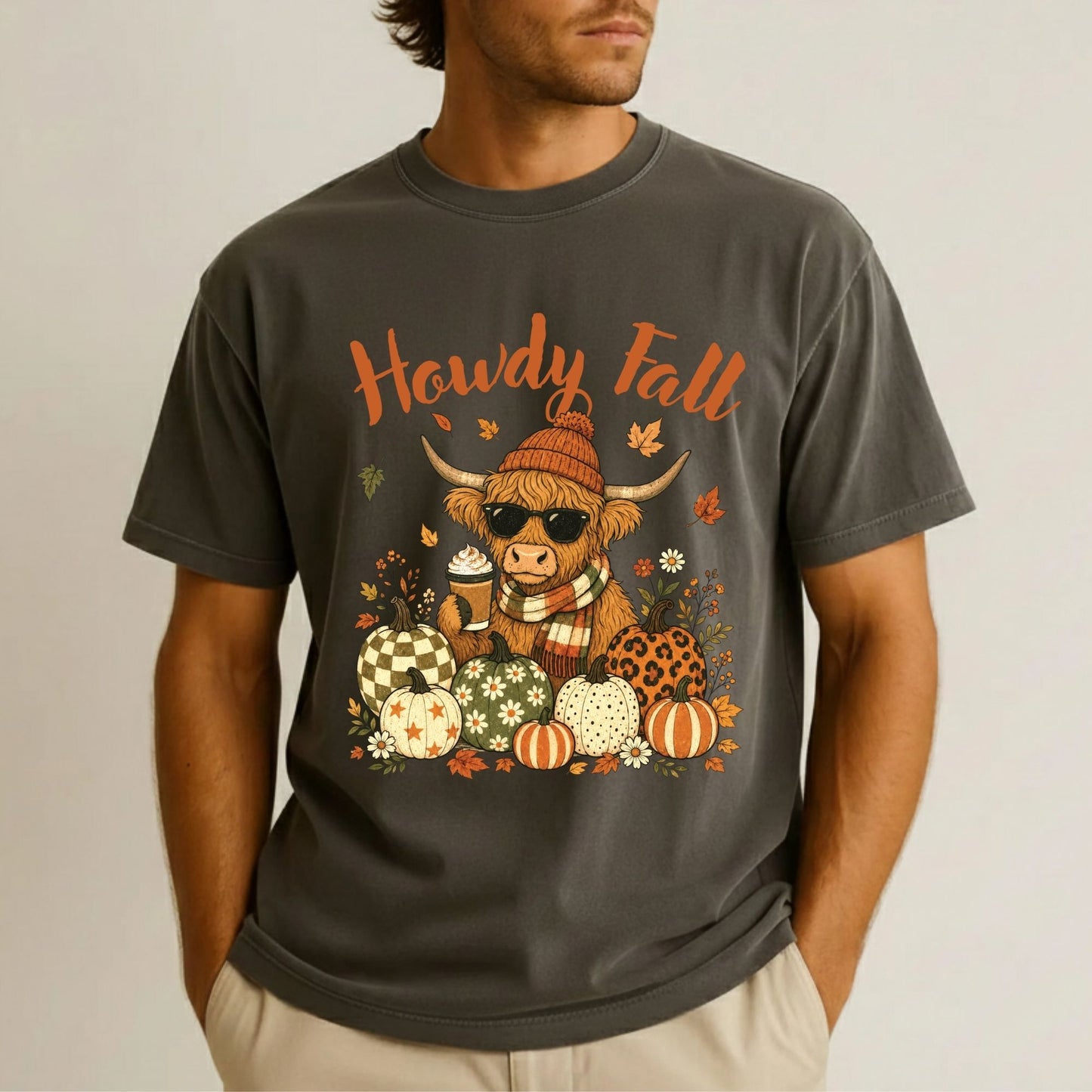 Western Fall DTF Gang Sheet Howdy Pumpkin DTF Transfer Ready to Press Cowboy Boot Highland Cow Autumn Season Heat Transfer For Shirts