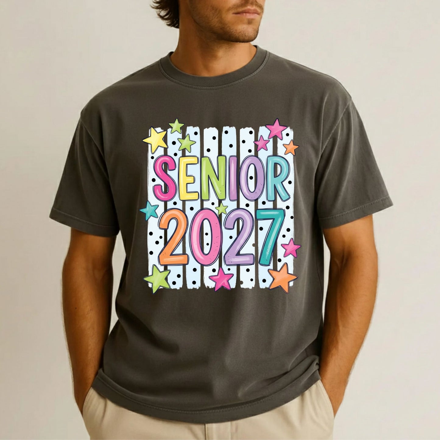 Senior 2027 DTF Gang Sheet Senior Sunrise Premade DTF Transfer Ready to Press Leopard Bow Graduation Heat Transfer For Shirts Trendy