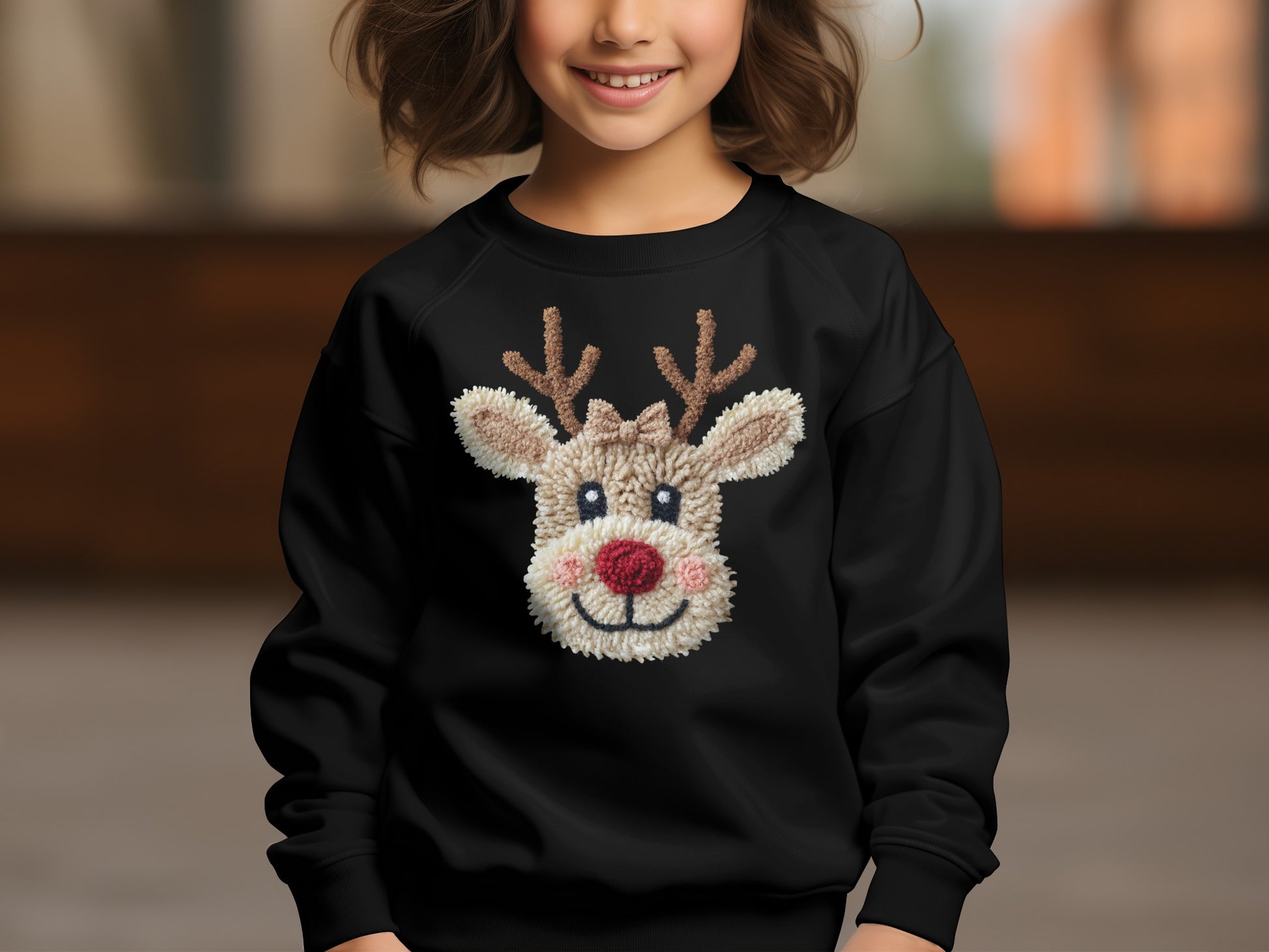 Adorable Child's Sweater with Reindeer Design Product