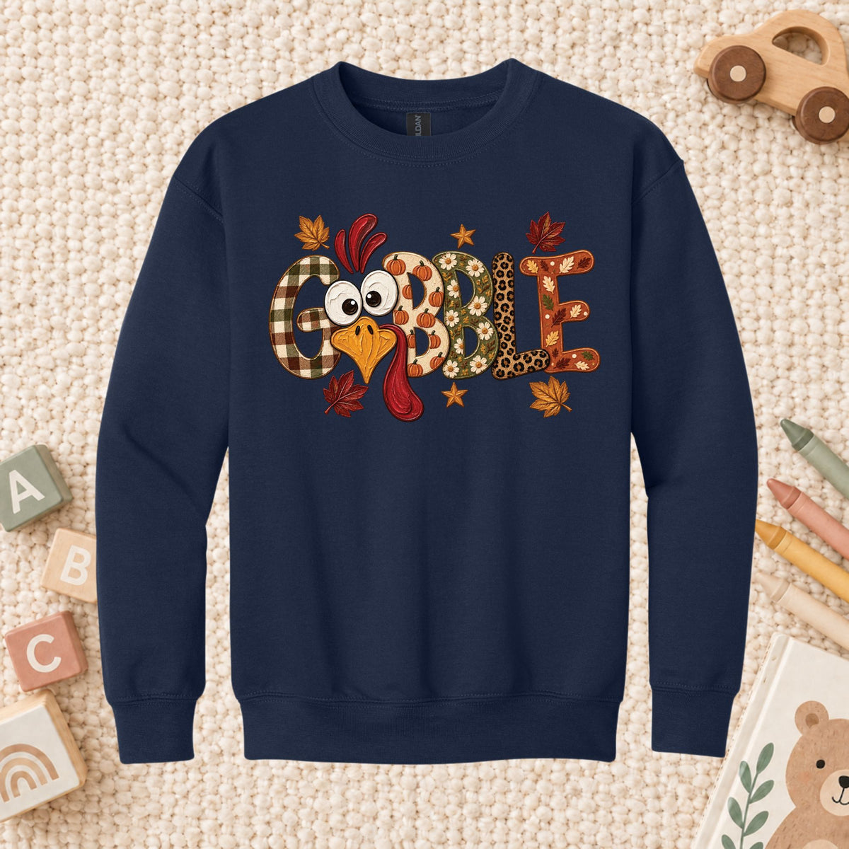 Gobble Turkey T-Shirt, Plaid Leopard Thanksgiving Tee, Funny Fall Sweatshirt