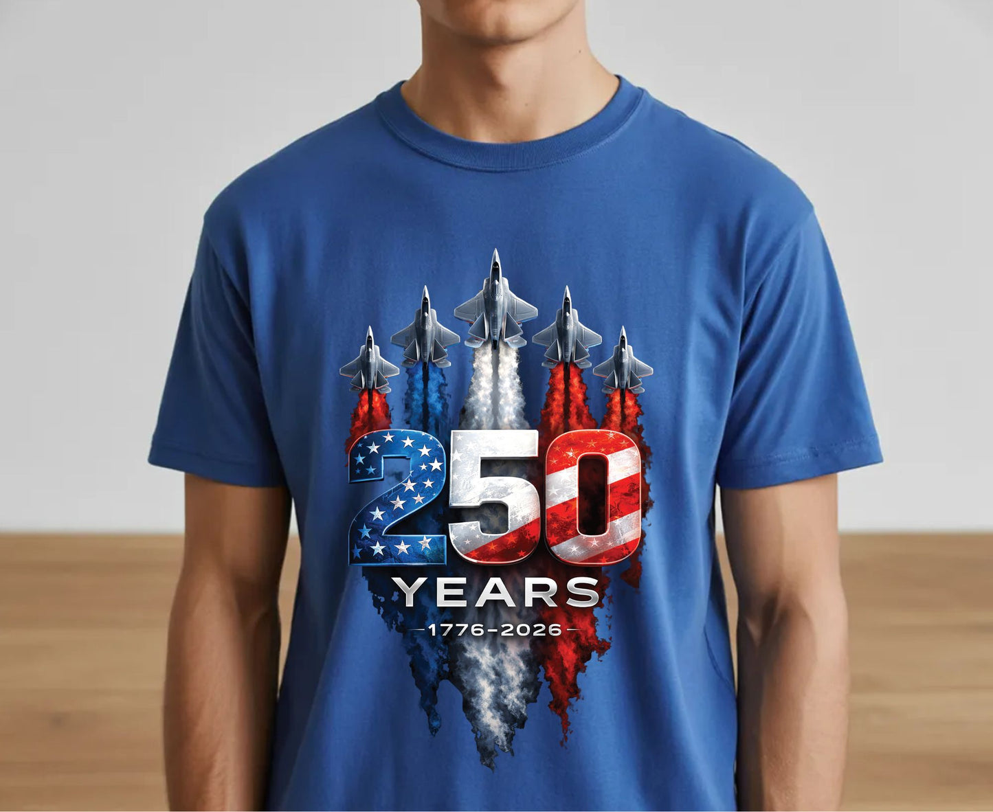 USA 250 Years Patriotic Fighter Jets Shirt American Flag Aviation Freedom Celebration Tees Independence Anniversary United States Gift