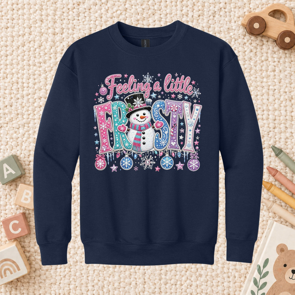 Feeling a Little Frosty T-Shirt, Cute Snowman Christmas Tee, Winter Holiday Sweatshirt