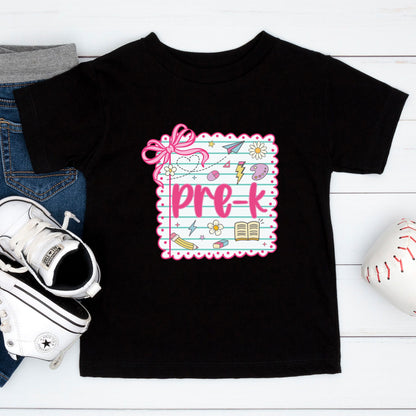 Preppy Back to School Grade Shirt Kinderarten Pre-K First Grade Second Grade Third Grade Fourth Grade Fifth Grade Kids Teacher School Tees