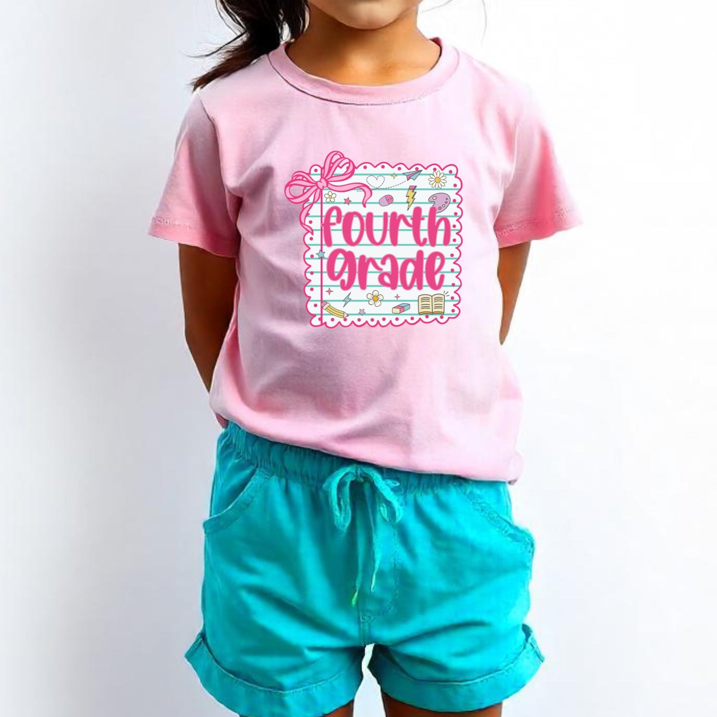 Preppy Back to School Grade Shirt Kinderarten Pre-K First Grade Second Grade Third Grade Fourth Grade Fifth Grade Kids Teacher School Tees