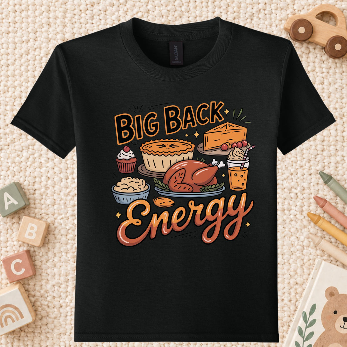 Big Back Energy Thanksgiving T-Shirt, Funny Roasted Turkey Tee, Holiday Feast Sweatshirt
