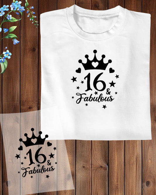 16th Birthday DTF Transfer Film