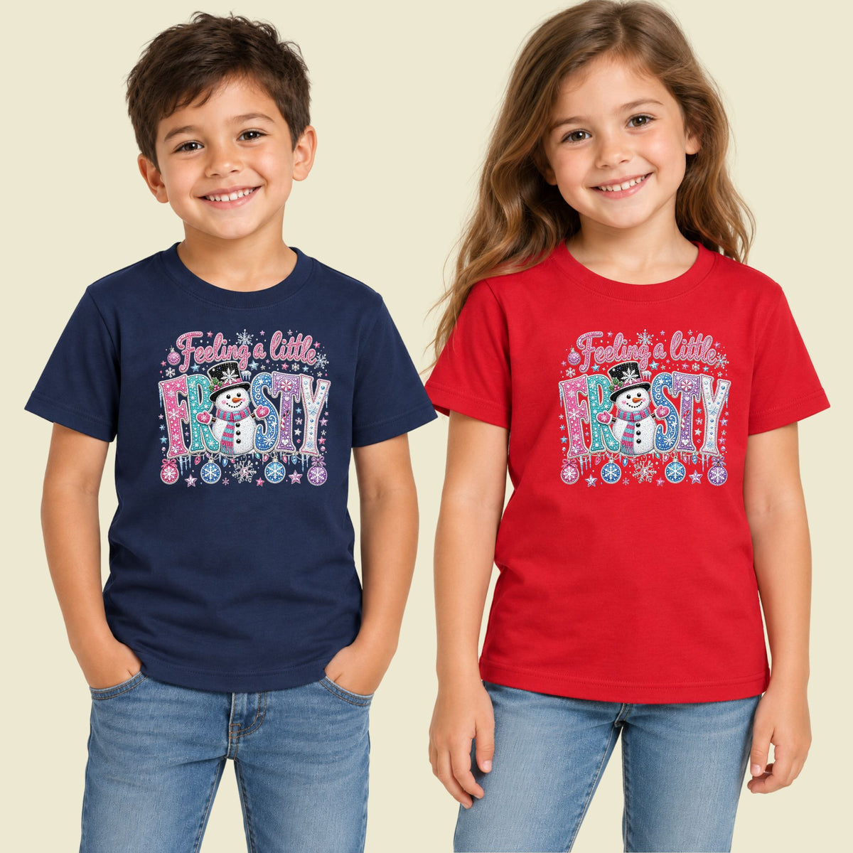 Feeling a Little Frosty T-Shirt, Cute Snowman Christmas Tee, Winter Holiday Sweatshirt