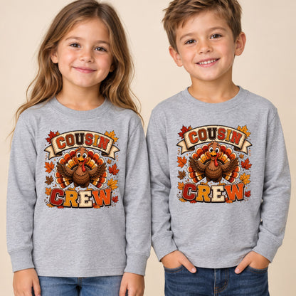 Cousin Crew Thanksgiving T Shirt Childrens Tee