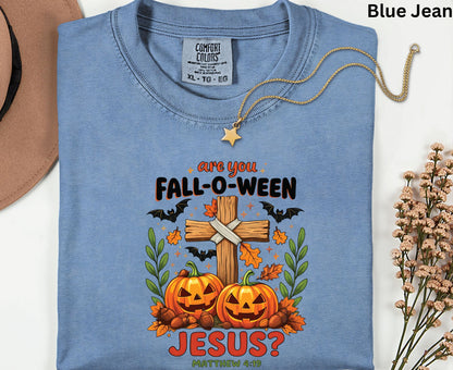 Are You Fall-O-Ween Jesus T Shirt Matthew 4:19 Christian Halloween Tee Adult Youth Toddler Baby Faith Fall Pumpkin Cross Autumn Shirt