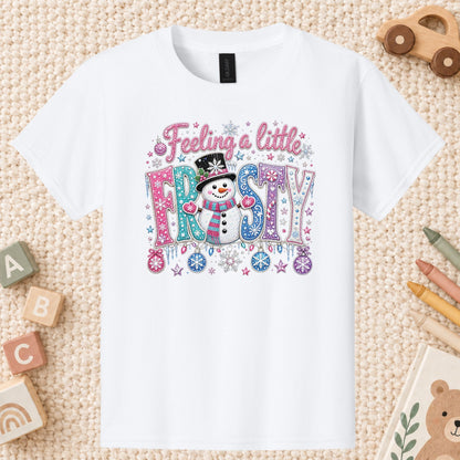 Feeling a Little Frosty T-Shirt, Cute Snowman Christmas Tee, Winter Holiday Sweatshirt