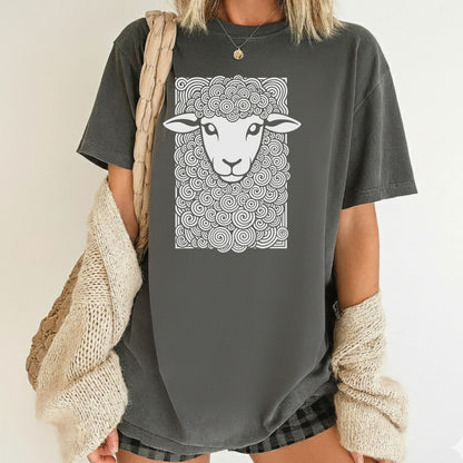 Cute Sheep Swirls Comfort Colors T Shirt