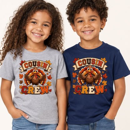 Cousin Crew Thanksgiving T Shirt Childrens Tee