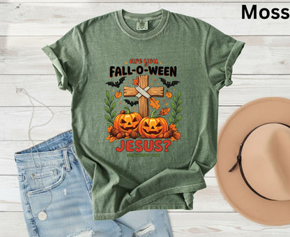 Are You Fall-O-Ween Jesus T Shirt Matthew 4:19 Christian Halloween Tee Adult Youth Toddler Baby Faith Fall Pumpkin Cross Autumn Shirt