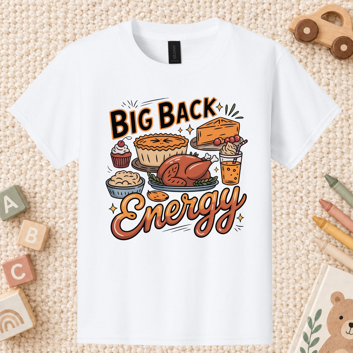 Big Back Energy Thanksgiving T-Shirt, Funny Roasted Turkey Tee, Holiday Feast Sweatshirt