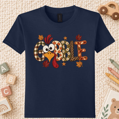 Gobble Turkey T-Shirt, Plaid Leopard Thanksgiving Tee, Funny Fall Sweatshirt