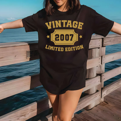 19th Birthday Shirt Vintage 2007 T-Shirt Limited Edition 19 Year Birthday Gift
