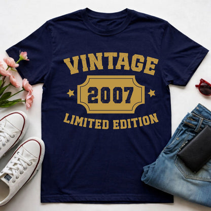 19th Birthday Shirt Vintage 2007 T-Shirt Limited Edition 19 Year Birthday Gift