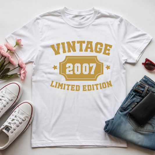 19th Birthday Shirt Vintage 2007 T-Shirt Limited Edition 19 Year Birthday Gift