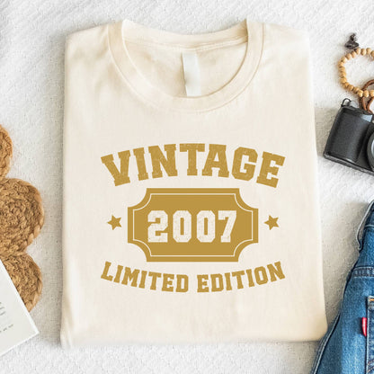 19th Birthday Shirt Vintage 2007 T-Shirt Limited Edition 19 Year Birthday Gift