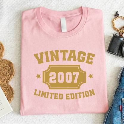 19th Birthday Shirt Vintage 2007 T-Shirt Limited Edition 19 Year Birthday Gift