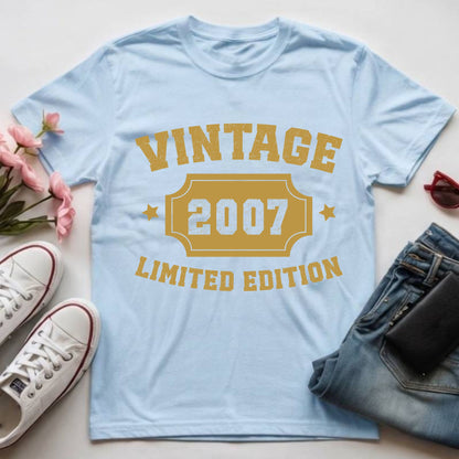 19th Birthday Shirt Vintage 2007 T-Shirt Limited Edition 19 Year Birthday Gift