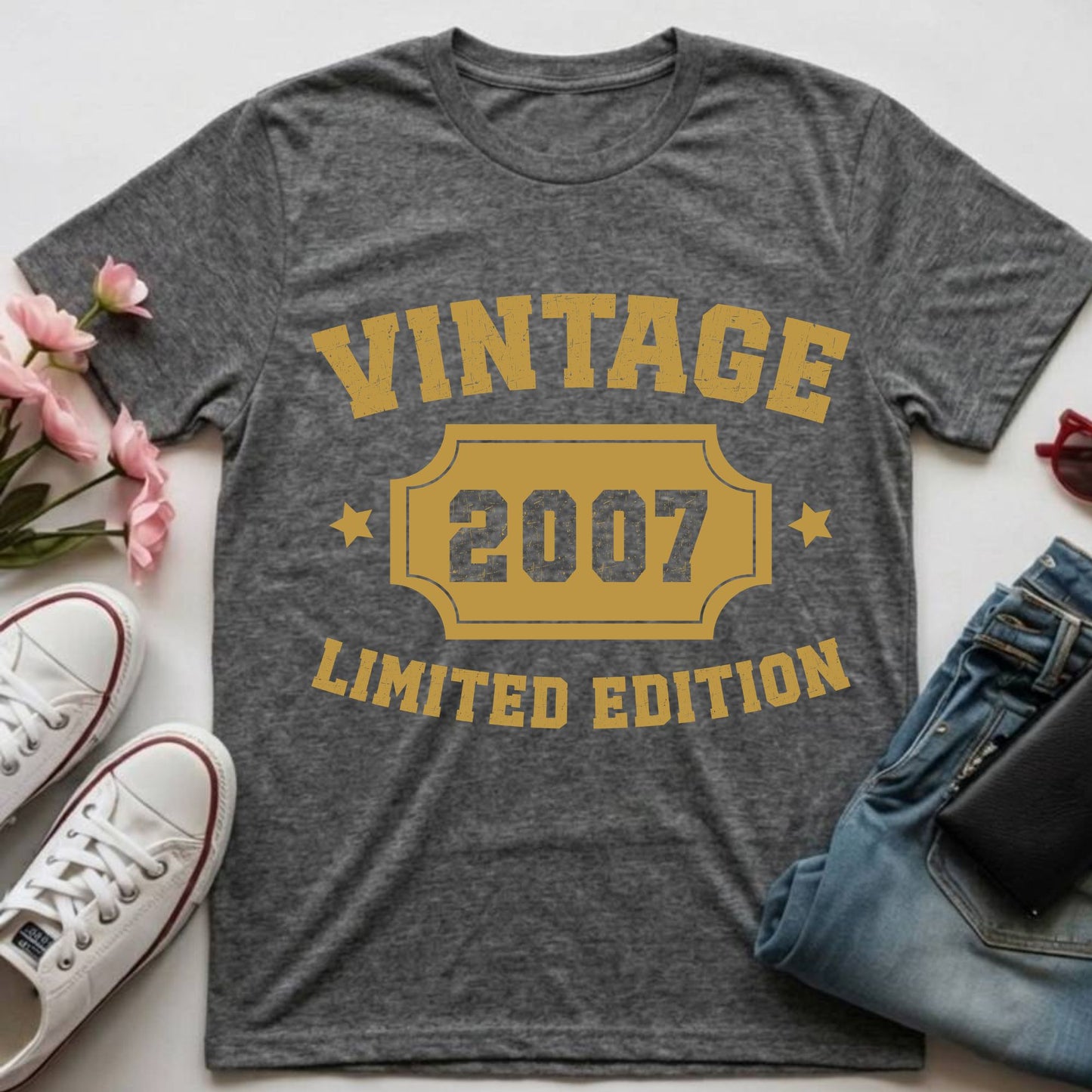 19th Birthday Shirt Vintage 2007 T-Shirt Limited Edition 19 Year Birthday Gift