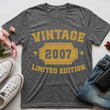 19th Birthday Shirt Vintage 2007 T-Shirt Limited Edition 19 Year Birthday Gift