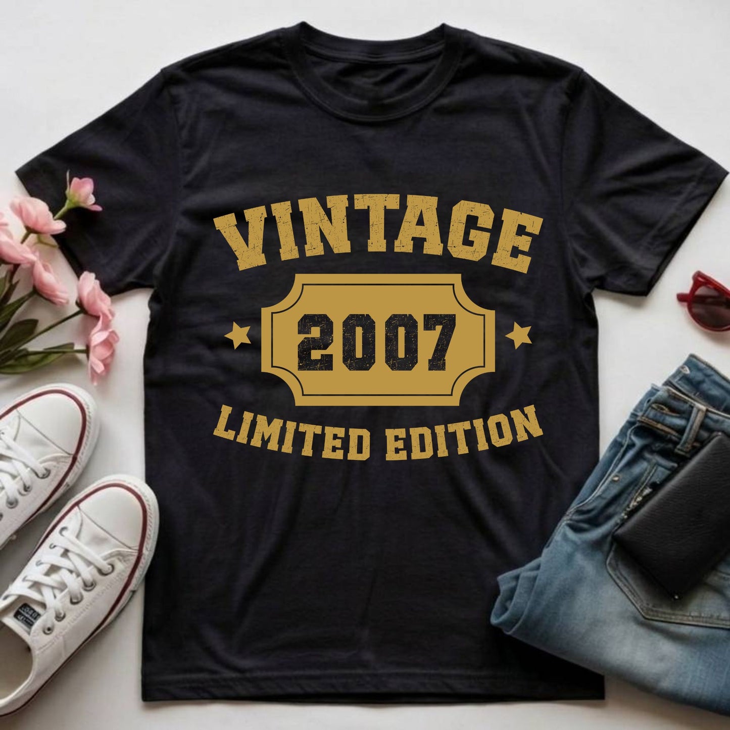 19th Birthday Shirt Vintage 2007 T-Shirt Limited Edition 19 Year Birthday Gift