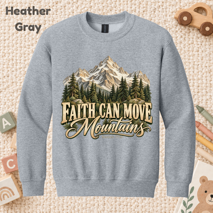Faith Can Move Mountain Shirts for Hiking Adventure Christian Sweatshirts for Adult Youth Long Sleeve T Shirts