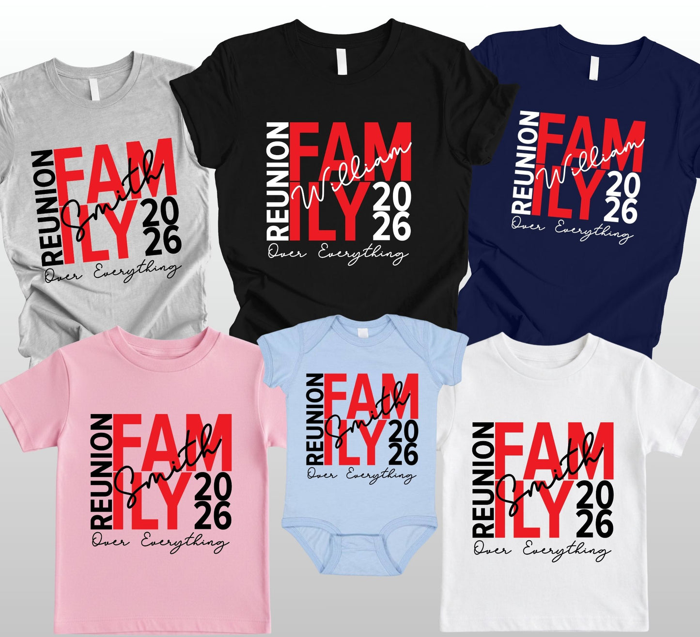 Custom Family Reunion 2026 T Shirts Personalized Family Name Tees