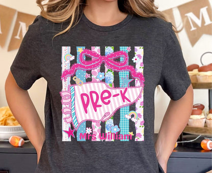 Comfort Colors® Personalized Back to School Shirt Custom Teacher Grade Tees Pre K Kinder 1st 2nd 3rd 4th 5th Grade T Shirt For Men Women Kids