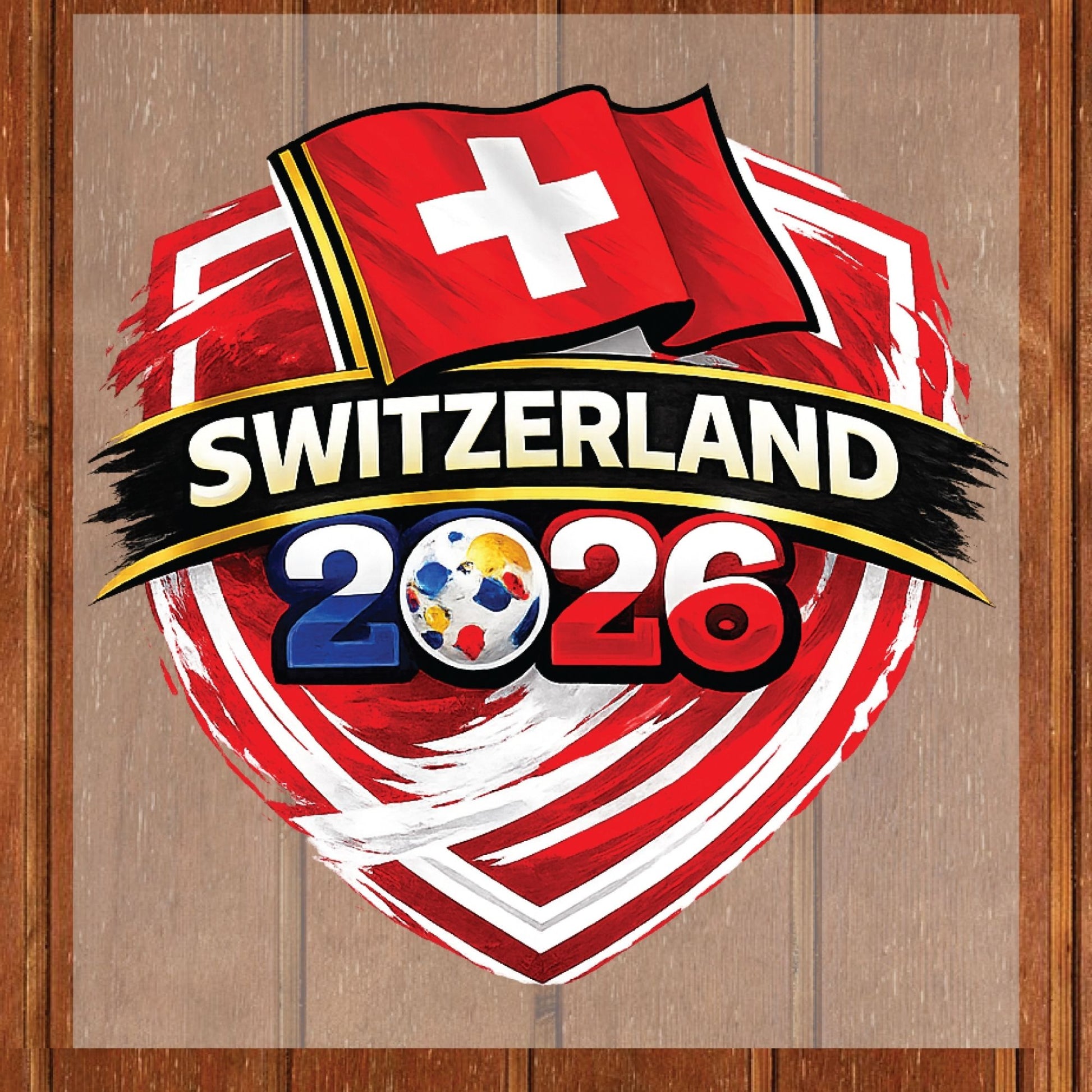 Switzerland World Cup 2026 DTF Transfer Ready to Press Nati Soccer Heat Transfer For Shirts Football Supporter UV Sticker Prints