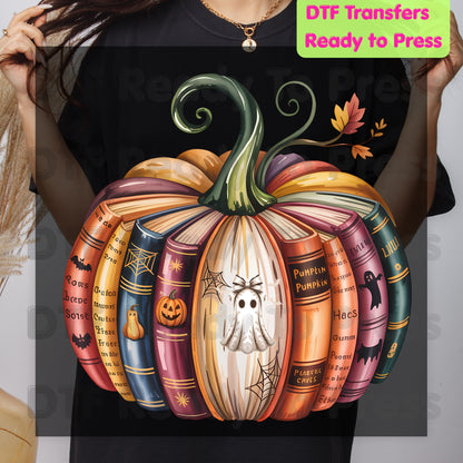 Bookish Pumpkin DTF Transfer Ready to Press
